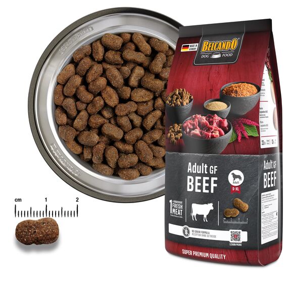 BELCANDO Adult GF Beef [12,5 kg] getreidefreies Hundefutter | Trockenfutter ohne Getreide mit Rind | Alleinfuttermittel für ausgewachsene Hunde ab 1 Jahr