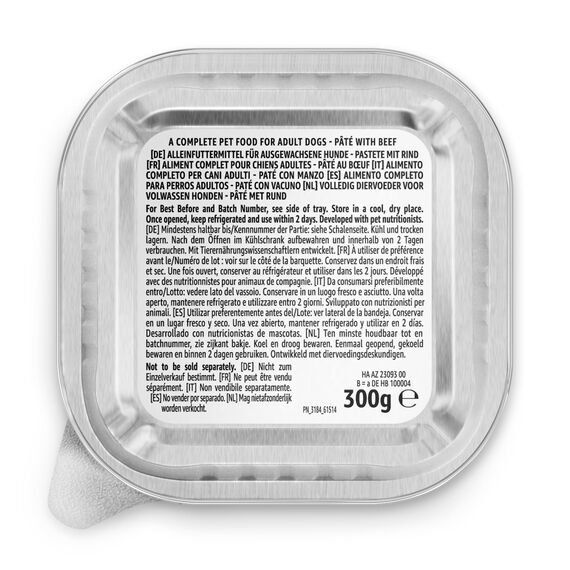 by Amazon Nassfutter für Hunde, Pastete mit Rindfleisch, 300g, 10er-Pack