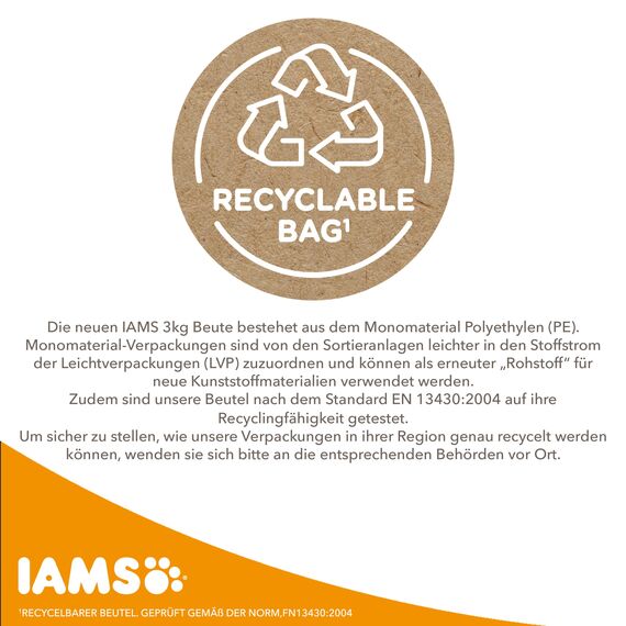 IAMS Junior Hundefutter trocken mit Huhn - Welpenfutter für Welpen im Alter von 1-12 Monaten, geeignet für kleine & mittelgroße Rassen, 3 kg