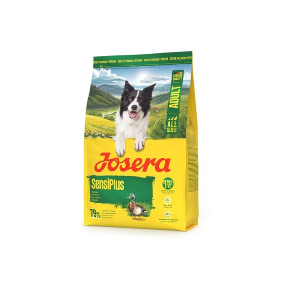 JOSERA Adult SensiPlus Ente & Reis (1 x 3 kg) | Premium Trockenfutter für ausgewachsene empfindliche Hunde | mit viel Biotin für gesunde Haut & Fell | hoch verdaulich | glutenfrei | 1er Pack