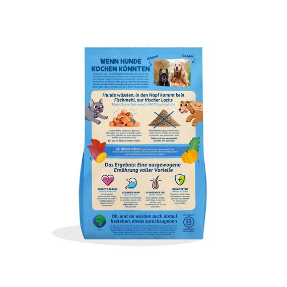 Edgard & Cooper Hundefutter, Trockenfutter für Hunde, (Lachs, 2.5kg), Getreidefrei, natürliche Zutaten und frisches Fleisch, voller essentieller Aminosäuren