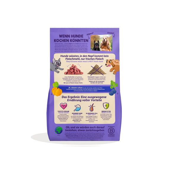 Edgard & Cooper Hundefutter trocken Getreidefrei für Medium Adult Hunde (7kg), frische Ente mit extra Glucosamin, Natürliche, hypoallergene Rezeptur, nie Fischmehl