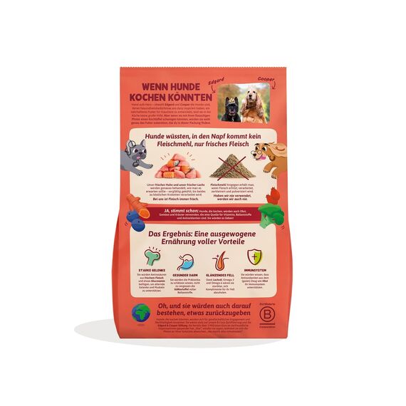 Edgard & Cooper Hundefutter, Trockenfutter für Senior Hunde, (Lachs, 2.5kg), Getreidefrei, natürliche Zutaten und frisches Fleisch, voller essentieller Aminosäuren