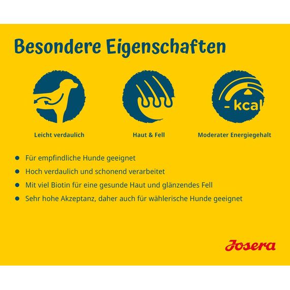 JOSERA SensiPlus (5 x 900 g) | Adult | Premium Trockenfutter für ausgewachsene empfindliche Hunde | Ente & Reis | mit viel Biotin für gesunde Haut & Fell | weizenfrei | Hundefutter | 5er Pack