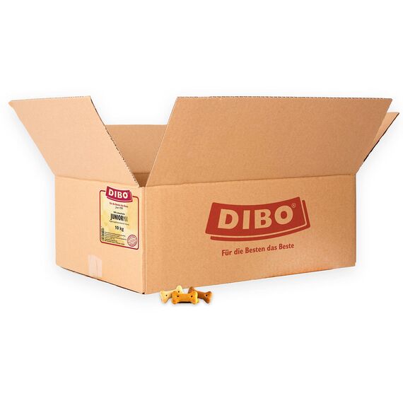 DIBO Junior-Mix, 10kg-Karton, Backwaren als gesunde, natürliche Ernährung für Hunde, Hundefutter, Barf, B.A.R.F., Leckerli, Hundekekse