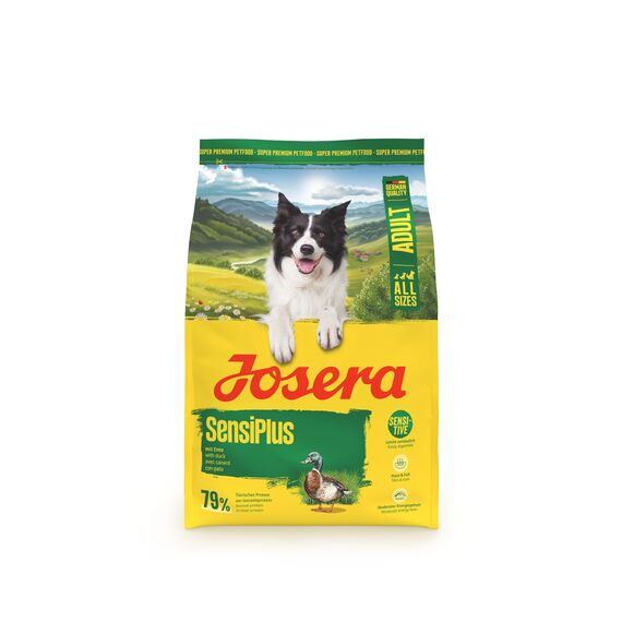 JOSERA Adult SensiPlus Ente & Reis (1 x 3 kg) | Premium Trockenfutter für ausgewachsene empfindliche Hunde | mit viel Biotin für gesunde Haut & Fell | hoch verdaulich | glutenfrei | 1er Pack