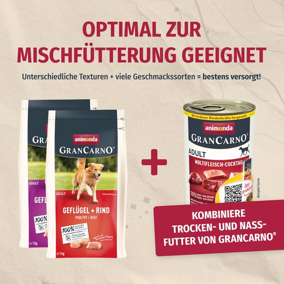animonda GranCarno Hunde Nassfutter mit Pansen (6 x 400 g), getreidefreies Hundenassfutter ohne Zucker, für ausgewachsene Hunde, mit frischen fleischigen Zutaten