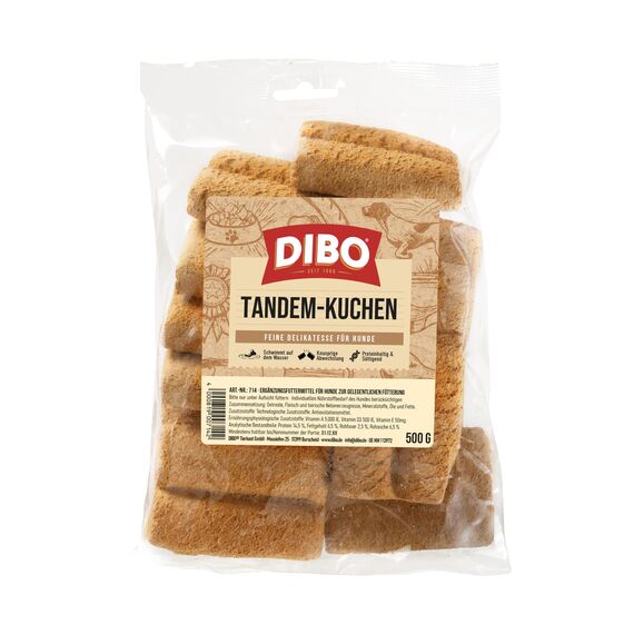 DIBO Tandem-Kuchen, 500g-Beutel, Backwaren als gesunde, natürliche Ernährung für Hunde von DIBO, Hundefutter, Barf, B.A.R.F., Leckerli, Hundekekse