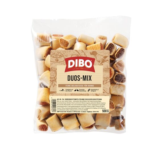 Duos-Mix, 500g-Beutel, Backwaren als gesunde, natürliche Ernährung für Hunde von DIBO, Hundefutter, Barf, B.A.R.F., Leckerli, Hundekekse (Packung mit 2)