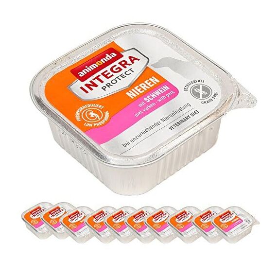 animonda INTEGRA PROTECT Hundefutter nass Renal (Niere) mit Schwein (11 x 150g), von Veterinären empfohlen bei Niereninsuffizienz, Hochwertiges Diätalleinfutter für Hunde gegen Nierenprobleme