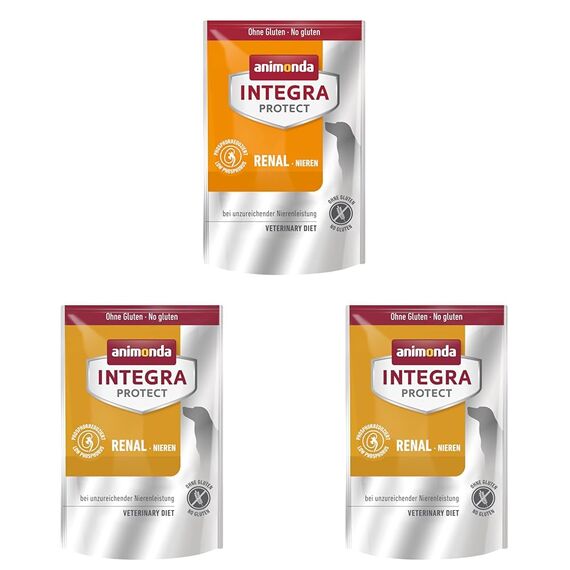 animonda INTEGRA PROTECT Hundefutter Renal (1 x 700g), von Veterinären empfohlen bei Niereninsuffizienz, Hochwertiges Diätalleinfutter für Hunde gegen Nierenprobleme (Packung mit 3)