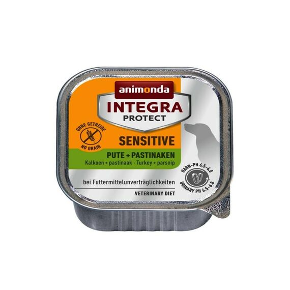 animonda INTEGRA PROTECT Hundefutter nass Sensitive mit Pute + Pastinake (11 x 150g), von Veterinären empfohlen bei Futterallergie, Hochwertiges Diätalleinfutter für Hunde bei Futtermittelallergie