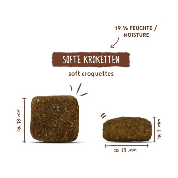 bosch HPC SOFT Land-Ente & Kartoffel | halbfeuchtes Hundefutter für ausgewachsene Hunde aller Rassen | Single Protein | grain-free | 1 x 1 kg