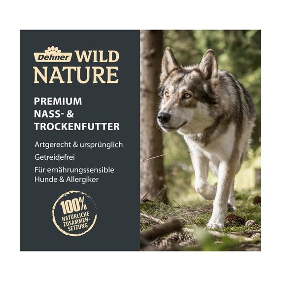 Dehner Wild Nature Hundefutter Bergweide, Trockenfutter getreidefrei / zuckerfrei, für ausgewachsene Hunde, Pferd, 4 kg