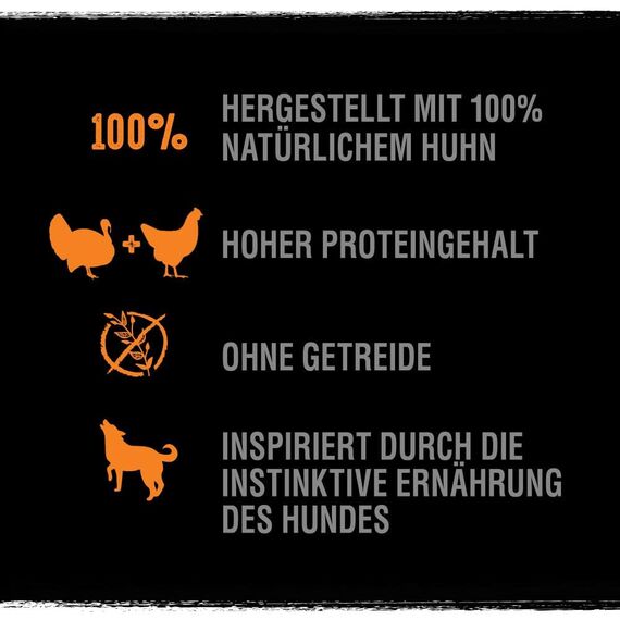 Crave Adult Trockenfutter mit Truthahn & Huhn, 11,5kg (1 Beutel) – Premium Hundefutter trocken mit hohem Proteingehalt und ohne Getreide – Hergestellt mit 100 Prozent natürlichem Huhn