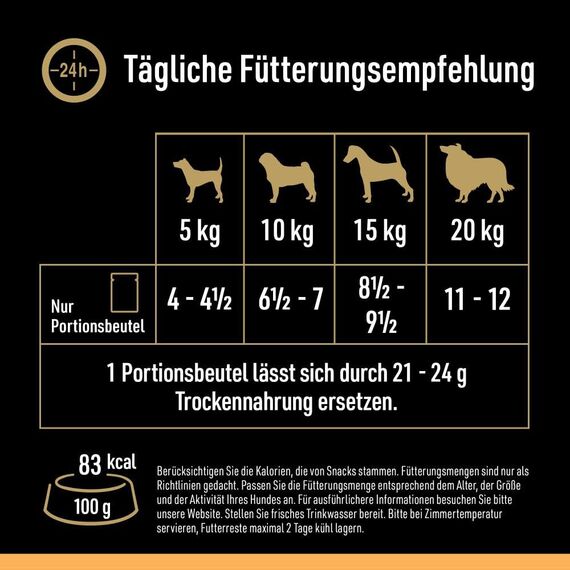 CESAR Adult Hundefutter nass - 4x12x100g Portionsbeutel - mit Huhn & Rind - Hundenassfutter in Gelee – Ausgewogenes Premium Nassfutter für Hunde - 4er Pack