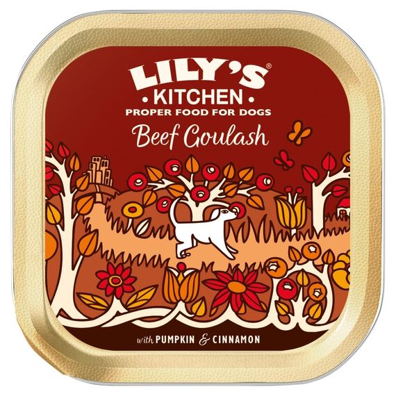Lily's Kitchen Hergestellt mit natürlichen Zutaten Rind Gulasch Adult Nassfutter für Hunde, 10 x 150 g