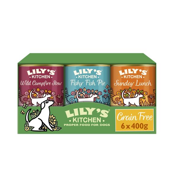 Lily's Kitchen Multipack Getreidefreies Hunde Nassfutter (6 x 400g)