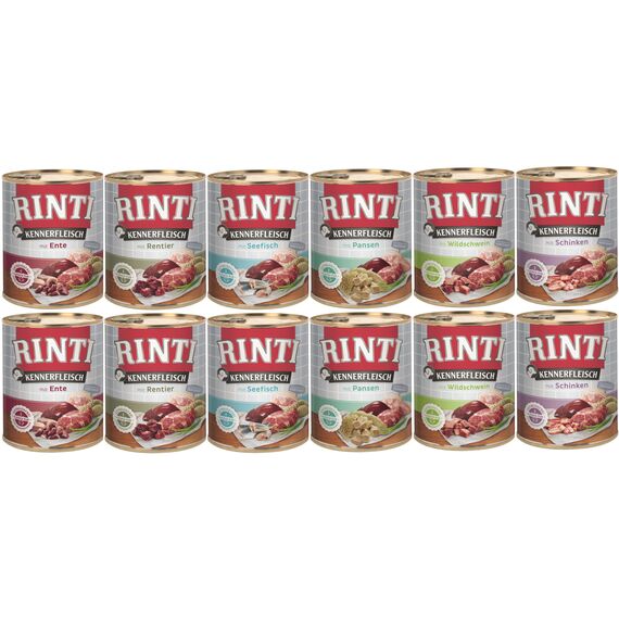Rinti Hundefutter Nassfutter Mischpaket Multipack 2, Mix (12x800g)