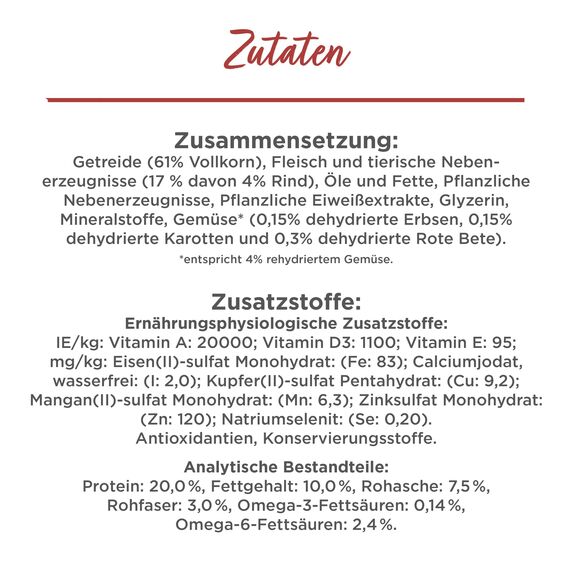 Beneful Original Hundefutter trocken, mit Rind und Gartengemüse, 6er Pack (6 x 1,4kg)