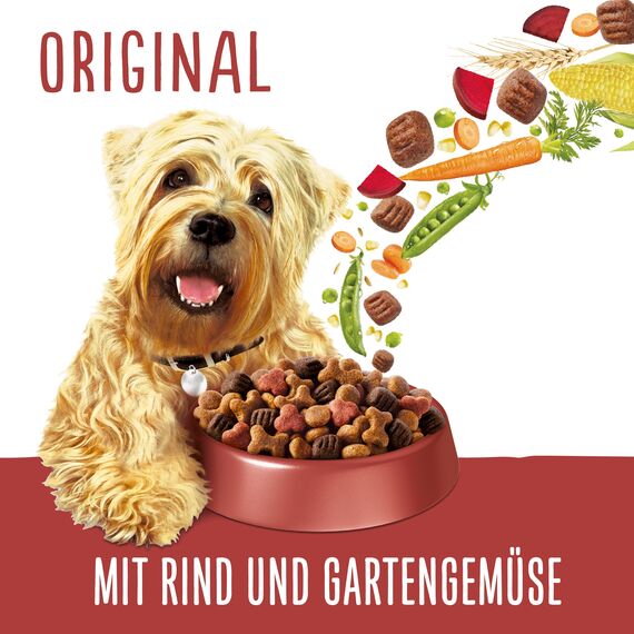 Beneful Original Hundefutter trocken, mit Rind und Gartengemüse, 6er Pack (6 x 1,4kg)