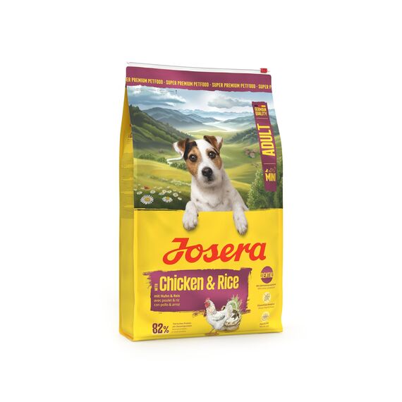 JOSERA Mini Adult Huhn & Reis (1 x 10 kg) | Premium Trockenfutter für ausgewachsene Hunde Kleiner Rassen | mit Biotin für Haut & Fell | kleine Kroketten | extraverträglich | gluternfrei | 1er Pack