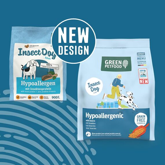 Green Petfood InsectDog Hypoallergen mit Insekten (1 x 3 kg) | Adult | Premium Trockenfutter für ausgewachsene allergische Hunde | getreidefrei | nachhaliges Hundefutter | German Quality | 1er Pack