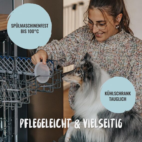 Rudelkönig Dosendeckel 800g - 3 Stück - Lebensmittelechter Verschluss für Hundefutter und Katzenfutter - Spülmaschinenfeste Deckel für Dosen