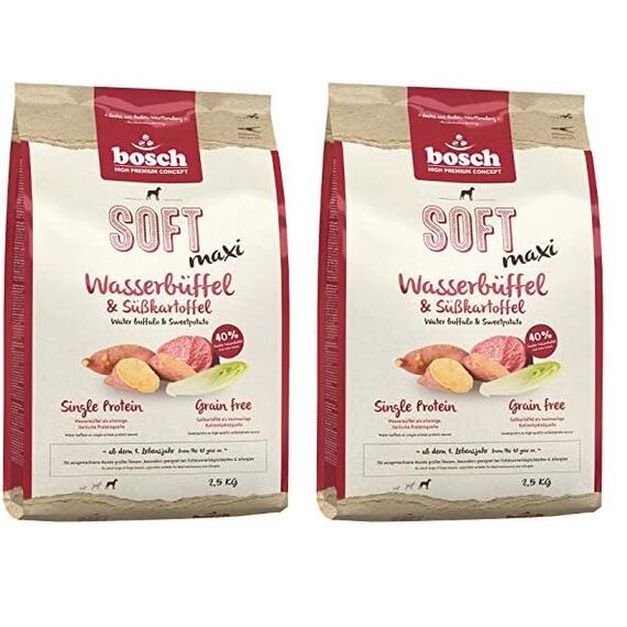 Bosch HPC Soft Maxi Wasserbüffel & Süßkartoffel, 2er Pack (1 x 2.5 Kg)