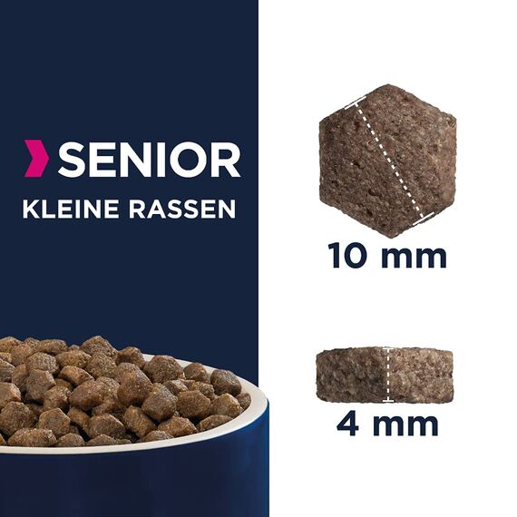 Eukanuba Hundefutter mit frischem Huhn für kleine Rassen, Premium Trockenfutter für Senior Hunde, 3 kg
