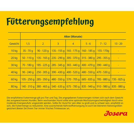 JOSERA Young Star (1 x 15 kg) | Junior | Premium Trockenfutter für wachsende Hunde | Geflügel & Kartoffel | getreidefrei | Welpenfutter für mittlere und große Rassen | Hundefutter | 1er Pack