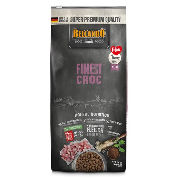 BELCANDO Finest Croc [12,5 kg] Hundefutter | Trockenfutter für kleine & mittlere Hunde | Alleinfuttermittel für ausgewachsene Hunde ab 1 Jahr
