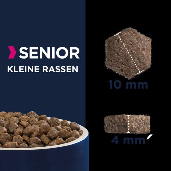Eukanuba Hundefutter mit frischem Huhn für kleine Rassen, Premium Trockenfutter für Senior Hunde, 15 kg