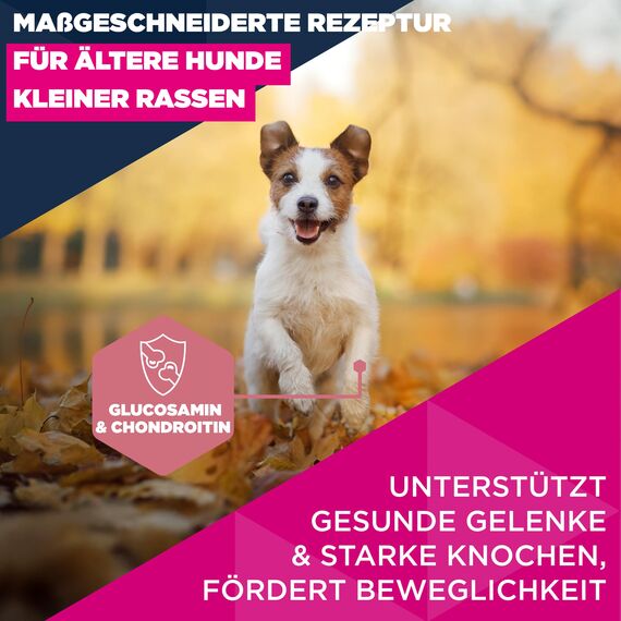 Eukanuba Senior Hundefutter mit frischem Huhn für kleine Rassen, Premium Trockenfutter für ältere Hunde, 7,5 kg