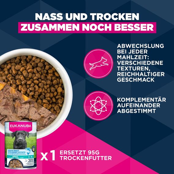 Eukanuba Hundefutter Trocken mit frischem Huhn für kleine Rassen, Premium Trockenfutter für ausgewachsene Hunde, 3 kg