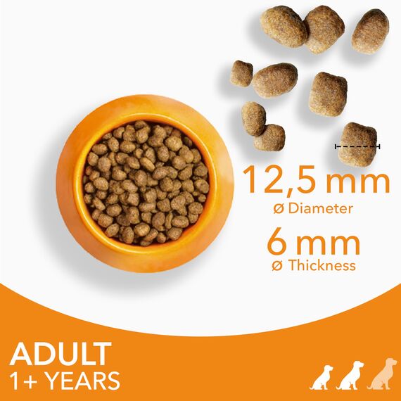 IAMS Hundefutter trocken mit Huhn - Trockenfutter für Erwachsene Hunde ab 1 Jahr, geeignet für kleine & mittelgroße Hunde, 3 kg