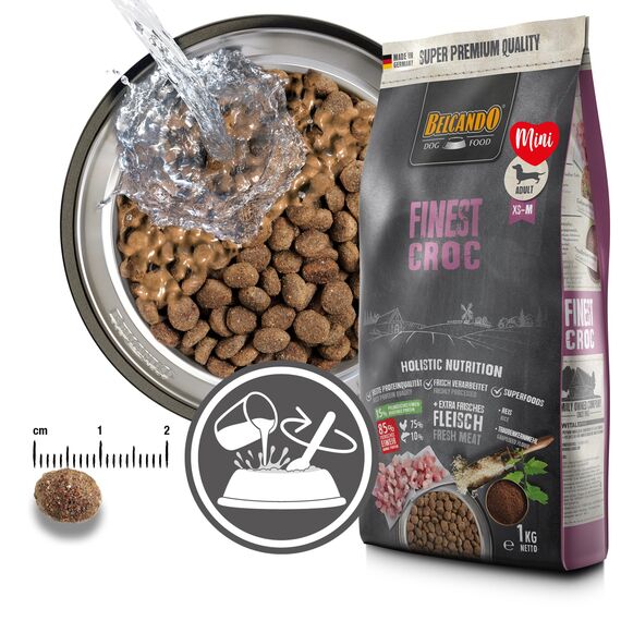 BELCANDO Finest Croc [12,5 kg] Hundefutter | Trockenfutter für kleine & mittlere Hunde | Alleinfuttermittel für ausgewachsene Hunde ab 1 Jahr