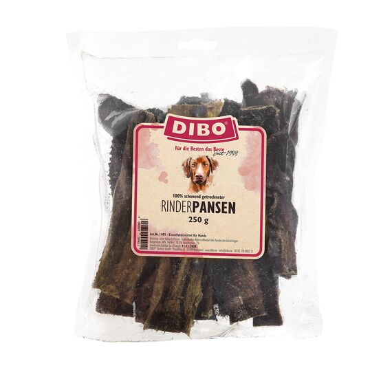 DIBO Rinderpansen, 250g-Beutel, der kleine Naturkau-Snack oder Leckerli für Zwischendurch, Hundefutter, Qualitätskauartikel ohne Chemie von DIBO (Packung mit 2)