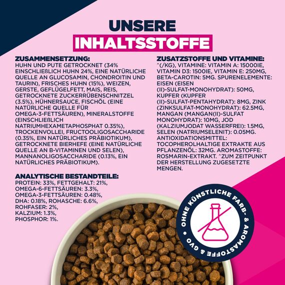 Eukanuba Welpenfutter mit frischem Huhn für kleine Rassen, Premium Trockenfutter für Junior Hunde, 7,5 kg