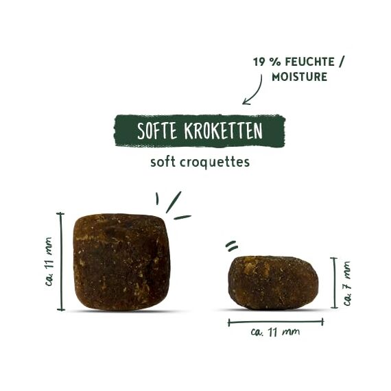 Bosch HPC Soft Mini Wachtel & Kartoffel | halbfeuchtes Hundefutter für ausgewachsene Hunde Kleiner Rassen | Single Protein | Grain-Free | 1 x 1 kg (Packung mit 2)