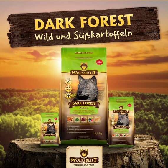 Wolfsblut - Dark Forest - 7,5 kg - Wild - Trockenfutter - Hundefutter - Getreidefrei