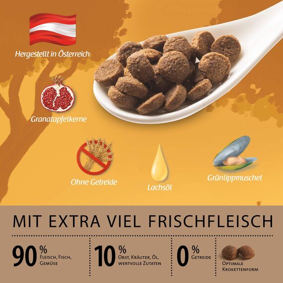 GranataPet Mini Royal Geflügel, Trockenfutter für Hunde, Hundefutter ohne Getreide & ohne Zuckerzusatz, Alleinfuttermittel für ausgewachsene Hunde, 1 kg (Packung mit 2)