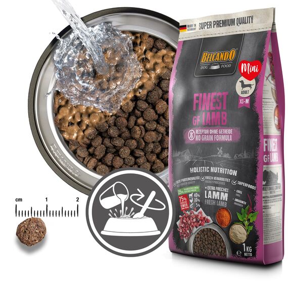 BELCANDO Finest GF Lamb [12,5 kg] getreidefreies Hundefutter | Trockenfutter für kleine & mittlere Hunde | Alleinfuttermittel für Hunde ab 1 Jahr