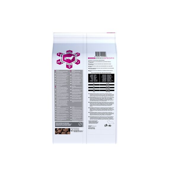 Eukanuba Breed Specific Dackel Trockenfutter - optimal auf die Rasse abgestimmtes Premium Hundefutter mit Huhn, 7,5 kg