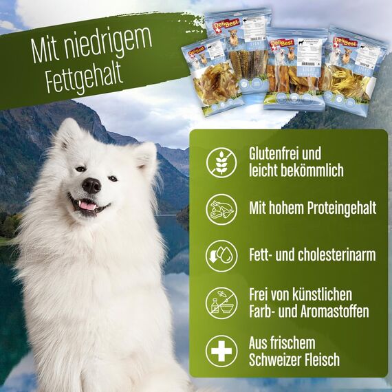 DeliBest Light Pferdesehnen I Dental Sticks I Hundesnacks getreidefrei I natürlicher Hunde Zahnsteinentferner I Kauartikel aus Pferdefleisch für Hunde I Hundezahnpflege Snack 200g