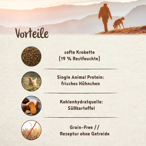 bosch HPC SOFT Junior Hühnchen & Süßkartoffel | halbfeuchtes Hundefutter für wachsende Hunde aller Rassen | Single Protein | grain-free | 1 x 12.5 kg