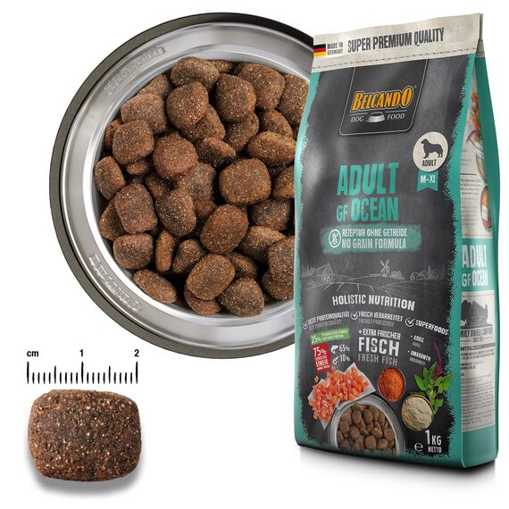 Belcando Adult GF Ocean [1 kg] getreidefreies Hundefutter | Sortenreines Trockenfutter ohne Getreide | Alleinfutter für ausgewachsene Hunde ab 1 Jahr