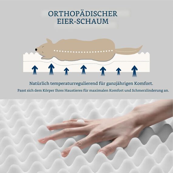 BEDSURE orthopädisches Hundebett kleine Hunde - 76x51x7.6cm Hundekissen flauschig Hundematte waschbar Hundematratze in dunkelgrün für kleine Hunde