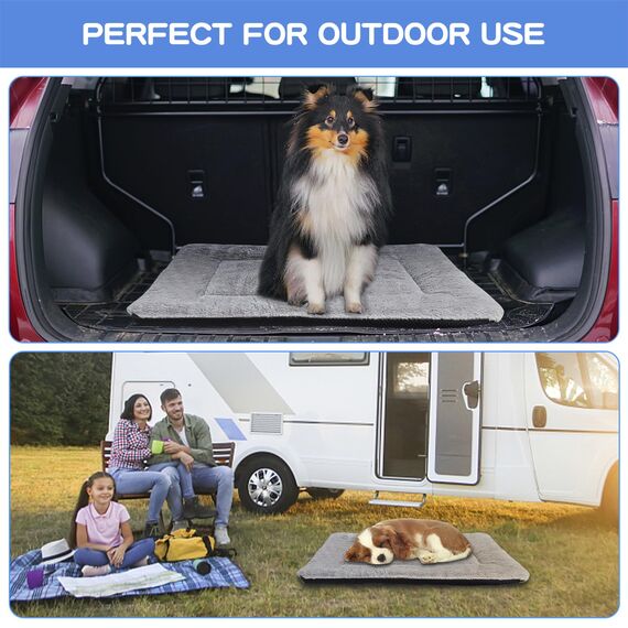 Baodan Hundebett Mittelgroße Hunde Waschbar, 90x60 cm Hundekissen Flauschig mit rutschfeste Unterseite, Hundebetten für Mittelgroße Hunde, Grau