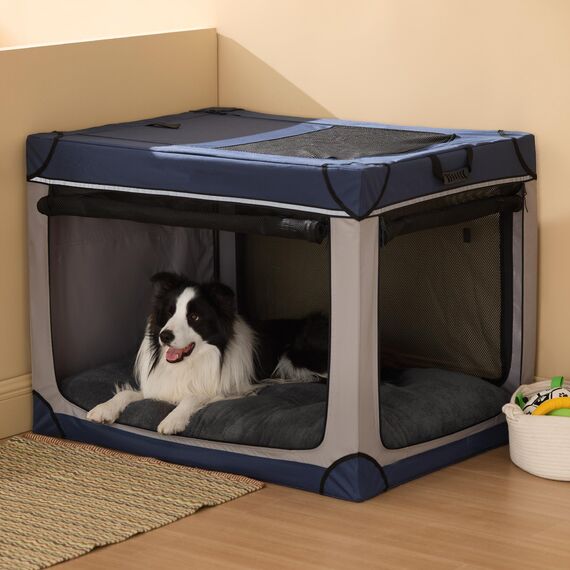 BEDSURE Hundebett Waschbar Extra Groß - XL Hundekissen Bett Beruhigende Hundematratze mit Rutschfestem Boden, Hund Angst Kissen für Sehr Große Haustiere, Grau, 104x69x8cm